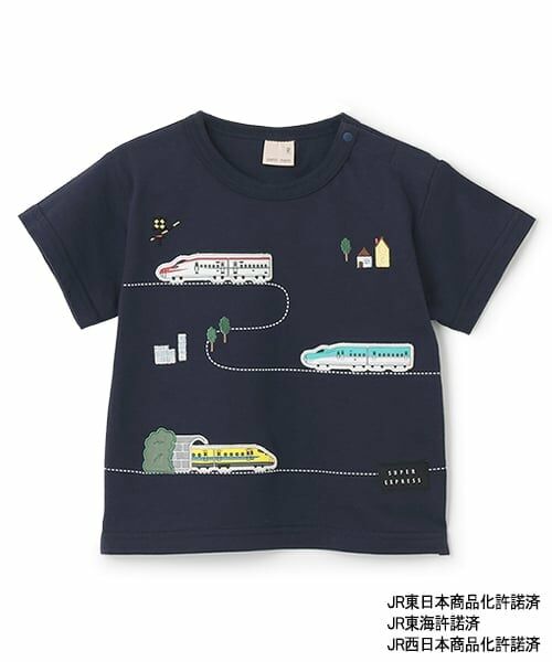 petit main / プティマイン Tシャツ | 【新幹線】線路半袖Tシャツ | 詳細4