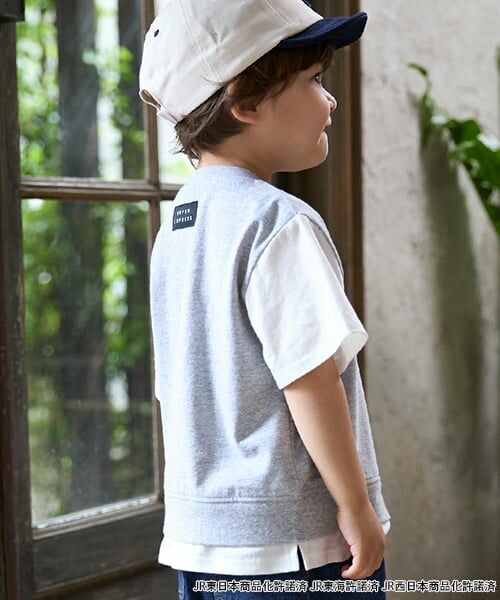 petit main / プティマイン Tシャツ | 【新幹線】袖配色半袖Tシャツ | 詳細1