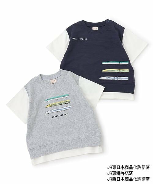 petit main / プティマイン Tシャツ | 【新幹線】袖配色半袖Tシャツ | 詳細17