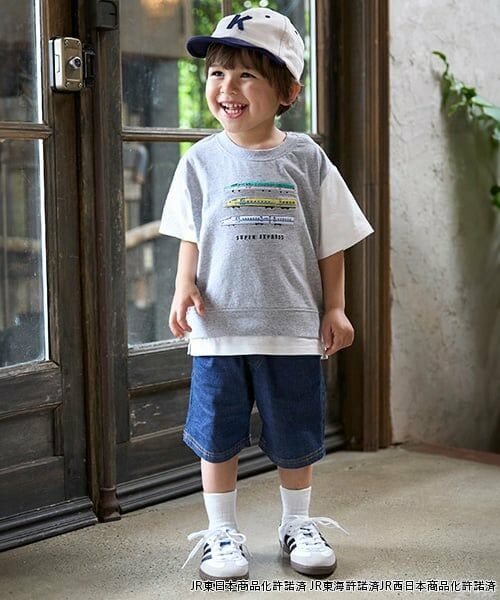 petit main / プティマイン Tシャツ | 【新幹線】袖配色半袖Tシャツ | 詳細4