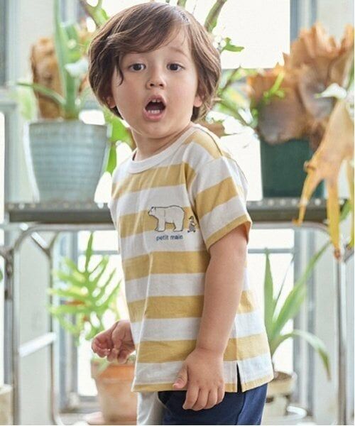 petit main / プティマイン Tシャツ | 【プティプラ】BOYS半袖Tシャツ２（薄ベージュ）