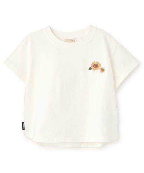 petit main / プティマイン Tシャツ | 【GOODPRICE冷感/WEB限定価格】刺しゅう半袖Tシャツ（オフ ホワイト）