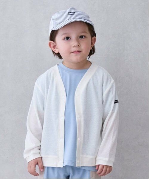 petit main / プティマイン カーディガン・ボレロ | 【接触冷感】カットカーディガン（ECRU(キナリ)）