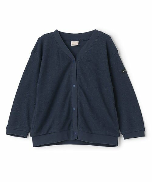 petit main / プティマイン カーディガン・ボレロ | 【接触冷感】カットカーディガン（紺）