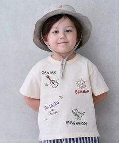 petit main / プティマイン Tシャツ | 【接触冷感】モチーフロゴ刺しゅう半袖Tシャツ