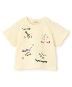 petit main / プティマイン Tシャツ | 【接触冷感】モチーフロゴ刺しゅう半袖Tシャツ