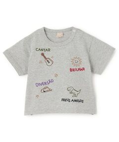 petit main / プティマイン Tシャツ | 【接触冷感】モチーフロゴ刺しゅう半袖Tシャツ