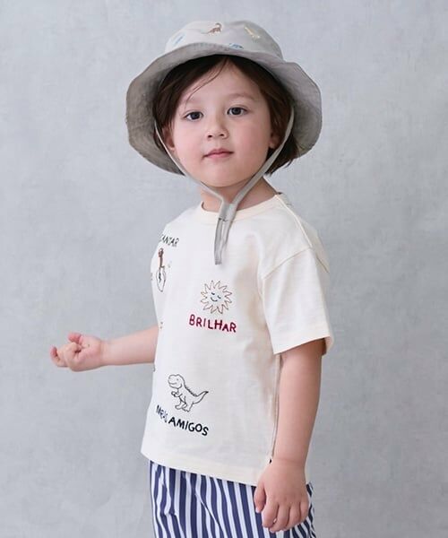 petit main / プティマイン Tシャツ | 【接触冷感】モチーフロゴ刺しゅう半袖Tシャツ | 詳細2