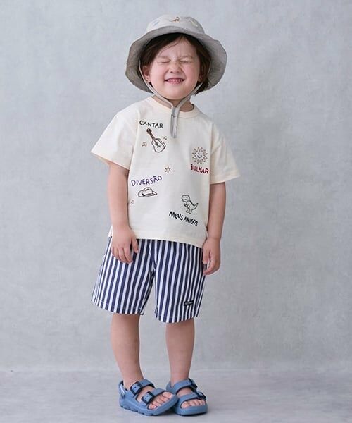 petit main / プティマイン Tシャツ | 【接触冷感】モチーフロゴ刺しゅう半袖Tシャツ | 詳細3