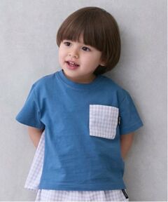 petit main / プティマイン Tシャツ | ギンガムポケット半袖Tシャツ