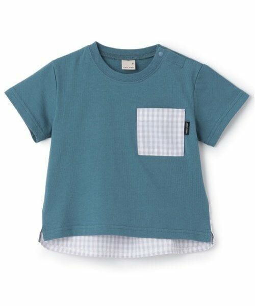 petit main / プティマイン Tシャツ | ギンガムポケット半袖Tシャツ | 詳細10
