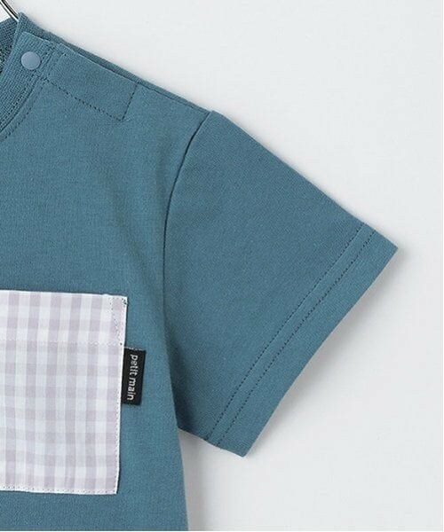 petit main / プティマイン Tシャツ | ギンガムポケット半袖Tシャツ | 詳細5