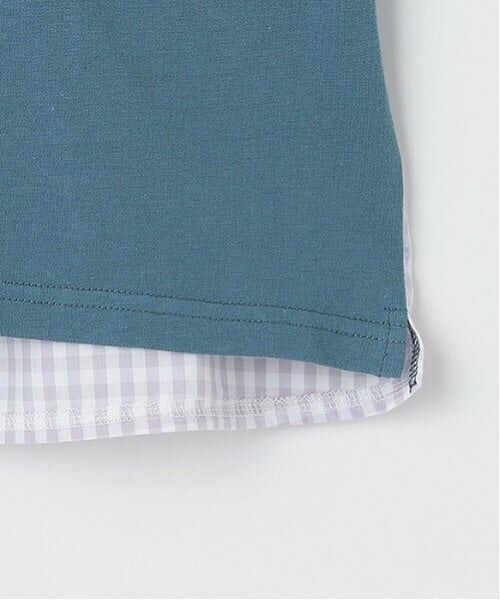 petit main / プティマイン Tシャツ | ギンガムポケット半袖Tシャツ | 詳細6
