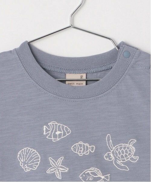 petit main / プティマイン Tシャツ | 【接触冷感】海刺しゅう半袖Tシャツ(キッズサイズ) | 詳細5