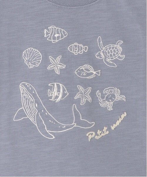 petit main / プティマイン Tシャツ | 【接触冷感】海刺しゅう半袖Tシャツ(キッズサイズ) | 詳細6