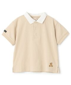 petit main / プティマイン Tシャツ | 【接触冷感】ポロ衿配色半袖Tシャツ