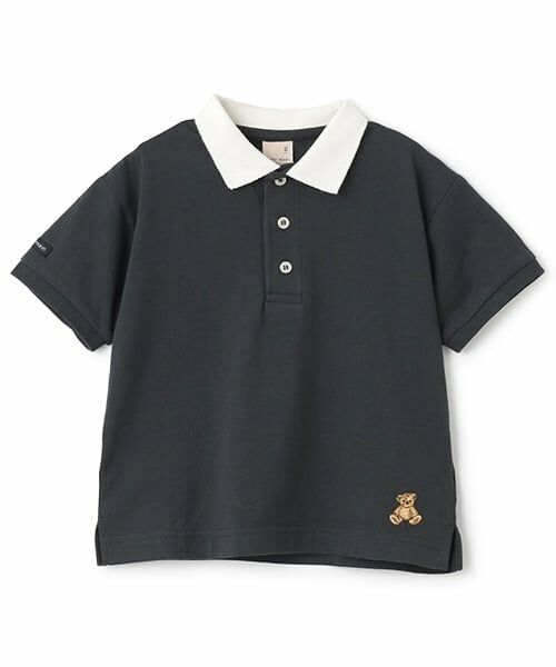petit main / プティマイン Tシャツ | 【接触冷感】ポロ衿配色半袖Tシャツ | 詳細4