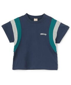 petit main / プティマイン Tシャツ | 【接触冷感】袖ライン配色半袖Tシャツ