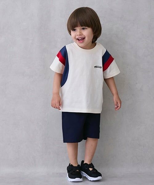 petit main / プティマイン Tシャツ | 【接触冷感】袖ライン配色半袖Tシャツ | 詳細2