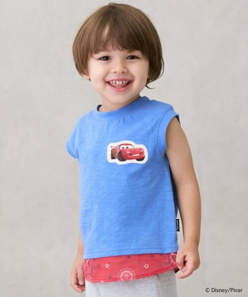 petit main / プティマイン Tシャツ | 【Disney】【接触冷感】カーズ/タンクトップ（ブルー）