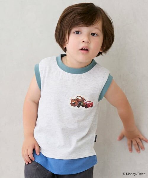 petit main / プティマイン Tシャツ | 【Disney】【接触冷感】カーズ/タンクトップ（シロ杢）