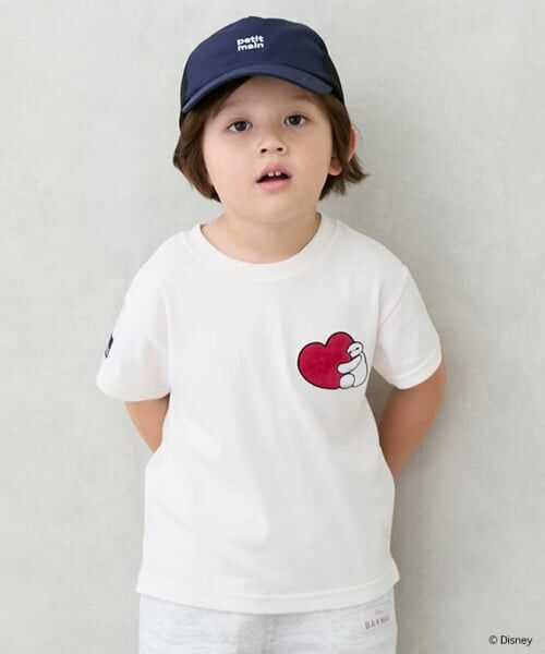 petit main / プティマイン Tシャツ | 【Disney】ベイマックス/半袖Tシャツ（アイボリー）
