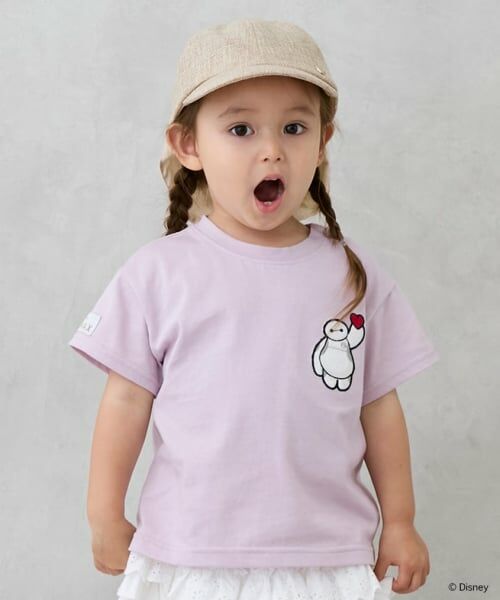 petit main / プティマイン Tシャツ | 【Disney】ベイマックス/半袖Tシャツ（ライト ピンク）