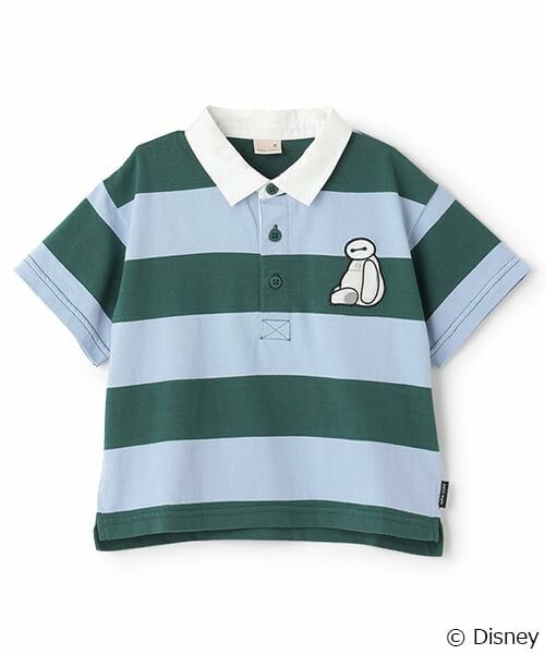 petit main / プティマイン シャツ・ブラウス | 【Disney】ラガー半袖シャツ（グリーン）