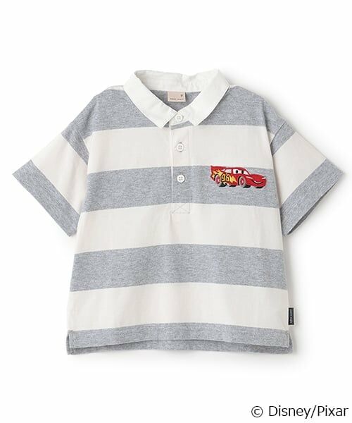 petit main / プティマイン シャツ・ブラウス | 【Disney】ラガー半袖シャツ（ライト グレー）