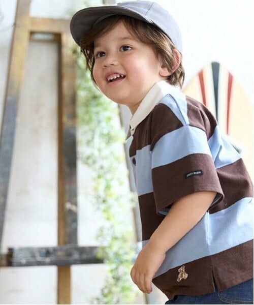 petit main / プティマイン Tシャツ | 【リンク】半袖ラガーTシャツ(キッズ) | 詳細1