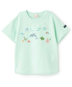 petit main / プティマイン Tシャツ | 海の生き物刺しゅう半袖Tシャツ