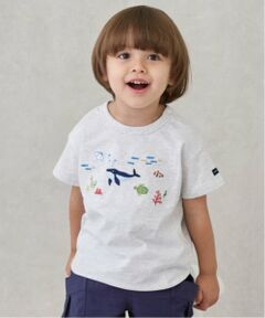 petit main / プティマイン Tシャツ | 海の生き物刺しゅう半袖Tシャツ