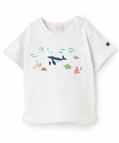 petit main / プティマイン Tシャツ | 海の生き物刺しゅう半袖Tシャツ | 詳細3