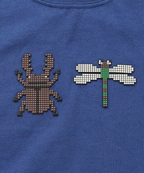 petit main / プティマイン Tシャツ | ブロックプリント半袖Tシャツ | 詳細8