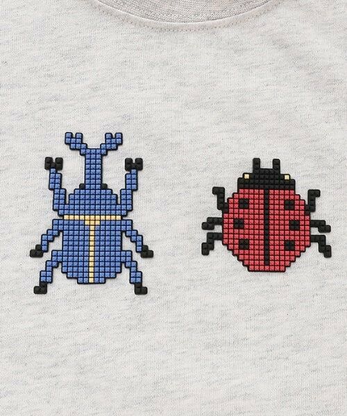 petit main / プティマイン Tシャツ | ブロックプリント半袖Tシャツ | 詳細9