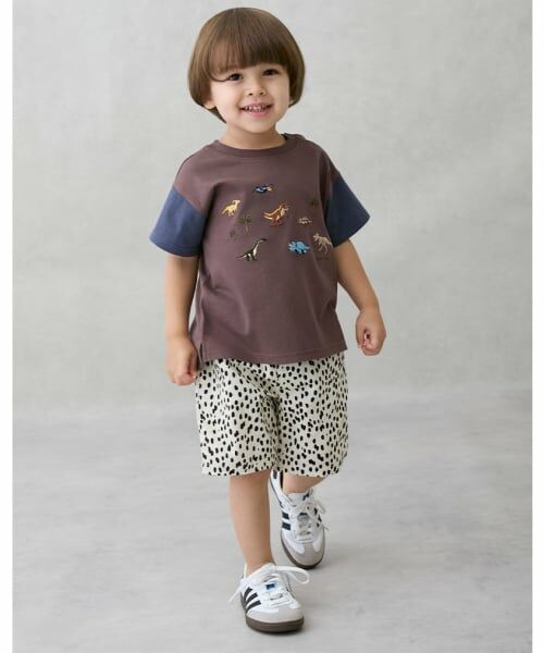 petit main / プティマイン Tシャツ | 恐竜刺しゅう半袖Tシャツ | 詳細5