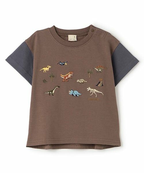 petit main / プティマイン Tシャツ | 恐竜刺しゅう半袖Tシャツ | 詳細7