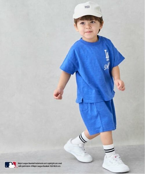 petit main / プティマイン ミニ丈・ひざ丈ワンピース | 【MLB】カットソーセットアップ | 詳細1