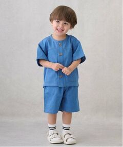 petit main / プティマイン ミニ丈・ひざ丈ワンピース | 布帛半袖セットアップ