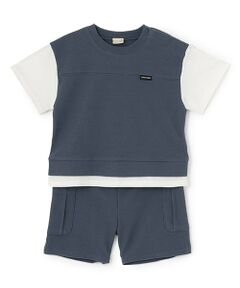 petit main / プティマイン ミニ丈・ひざ丈ワンピース | 【接触冷感】ドッキングカットセットアップ