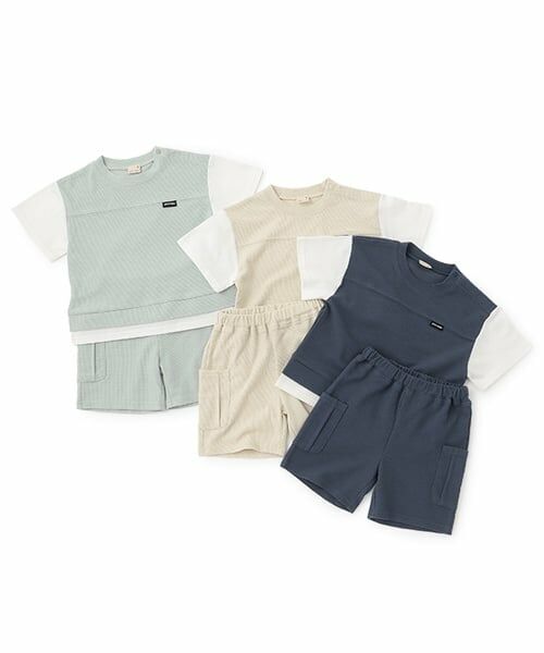 petit main / プティマイン ミニ丈・ひざ丈ワンピース | 【接触冷感】ドッキングカットセットアップ | 詳細13