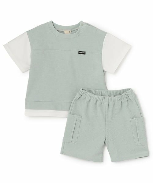 petit main / プティマイン ミニ丈・ひざ丈ワンピース | 【接触冷感】ドッキングカットセットアップ | 詳細4