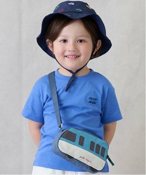 petit main / プティマイン ショルダーバッグ | 乗り物ショルダーバッグ２（エメラルド グリーン）