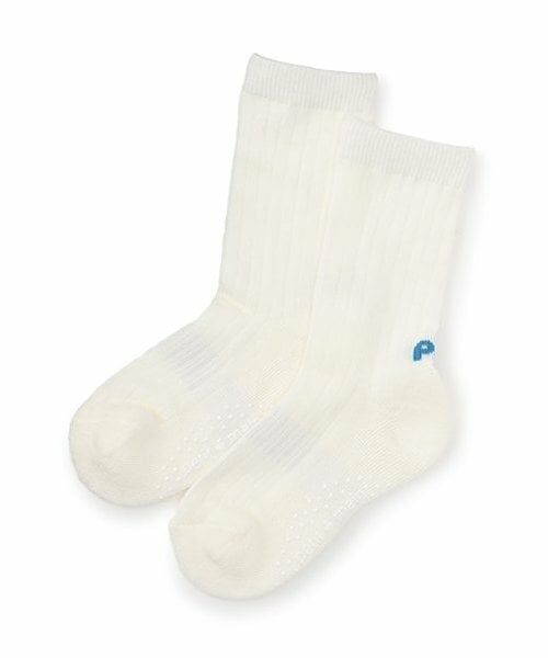 petit main / プティマイン ソックス | 底パイルカラーリブソックス（オフ ホワイト）