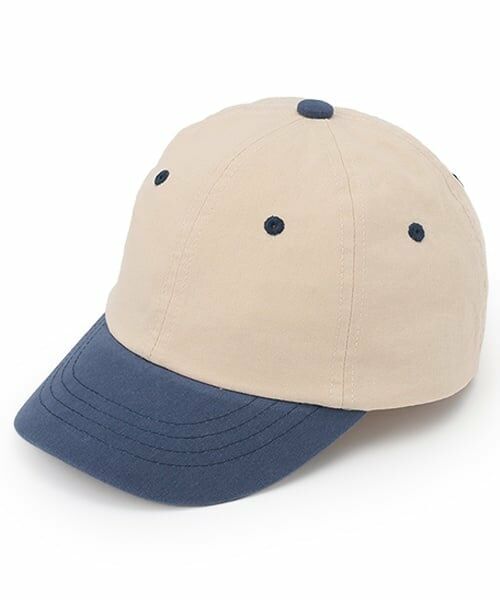 petit main / プティマイン キャップ | バイカラーキャップ（ベージュ）