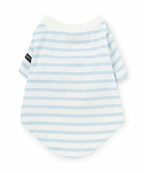 petit main / プティマイン ペットグッズ | 【リンク】【DOG】【接触冷感】ボーダーTシャツ（ライト ブルー）