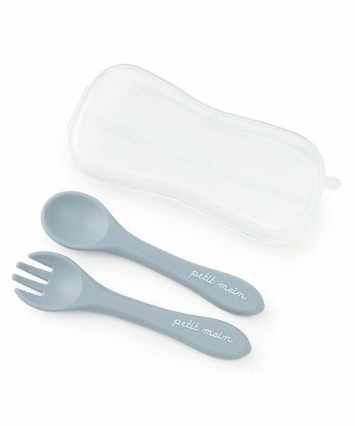 petit main / プティマイン その他 | シリコンカトラリー/L（ブルー グレー）