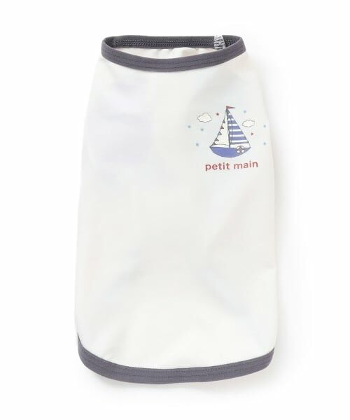 petit main / プティマイン ペットグッズ | 【DOG】【SWIM】袖配色半袖T（チャコール）