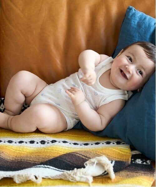 petit main / プティマイン ロンパース | 【弱酸性】メッシュタンクロンパース（ライト ブルー）