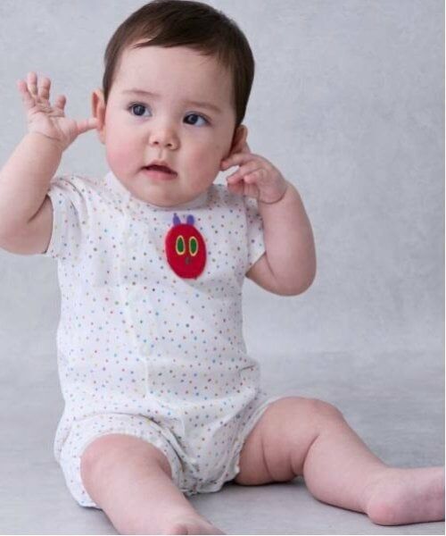 petit main / プティマイン ロンパース | 【はらぺこあおむし】総柄2WAYオール | 詳細1